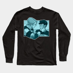 Nick and Charlie - heartstopper drawing - rugby Long Sleeve T-Shirt